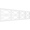 Ekena Millwork Set of Four Panels for 94 1/2"W x 24 1/4"H Lakewood Fretwork Wainscot Wall Paneling WPKP12X01X47LWD - alternate 1